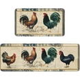 thumbnail image 1 of Set of 2 Rooster Kitchen Rugs Non Skid, Washable Chicken Rugs for Kitchen Floor,Farmhouse Decorative Rooster Kitchen Mats and Rugs for Seasonal, 1 of 6
