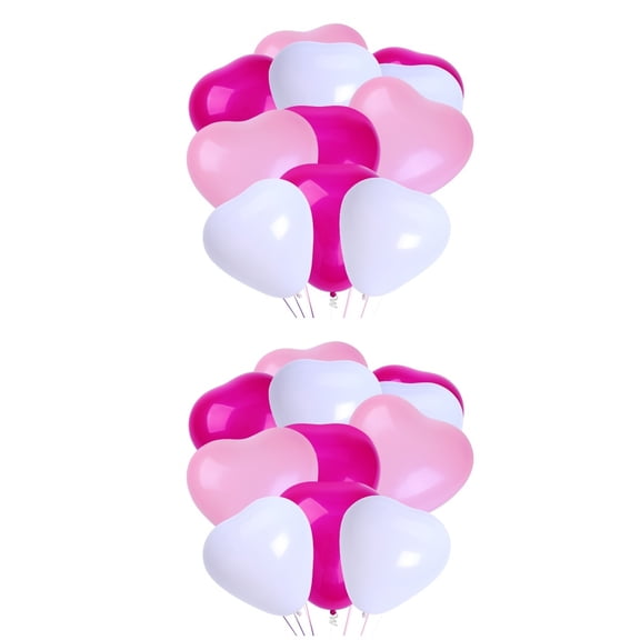 Set of 2 Rose White Balloons Christmas Party Decorations