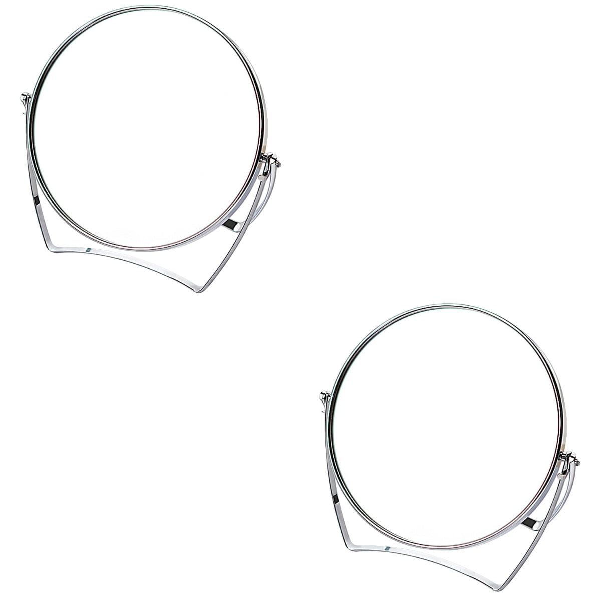 Set of 2 Rotating Vanity Mirror Rotary Foldable Desktop Cosmetic ...