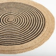 thumbnail image 1 of Set of 2 Round Natural With Black Stripes Rug, 1 of 2