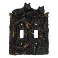 thumbnail image 1 of Set of 2 Rustic Forest Black Bears Climbing Tree Double Toggle Switch Covers, 1 of 9