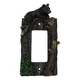Set of 2 Rustic Forest Black Bears Climbing Tree Wall Single Rocker