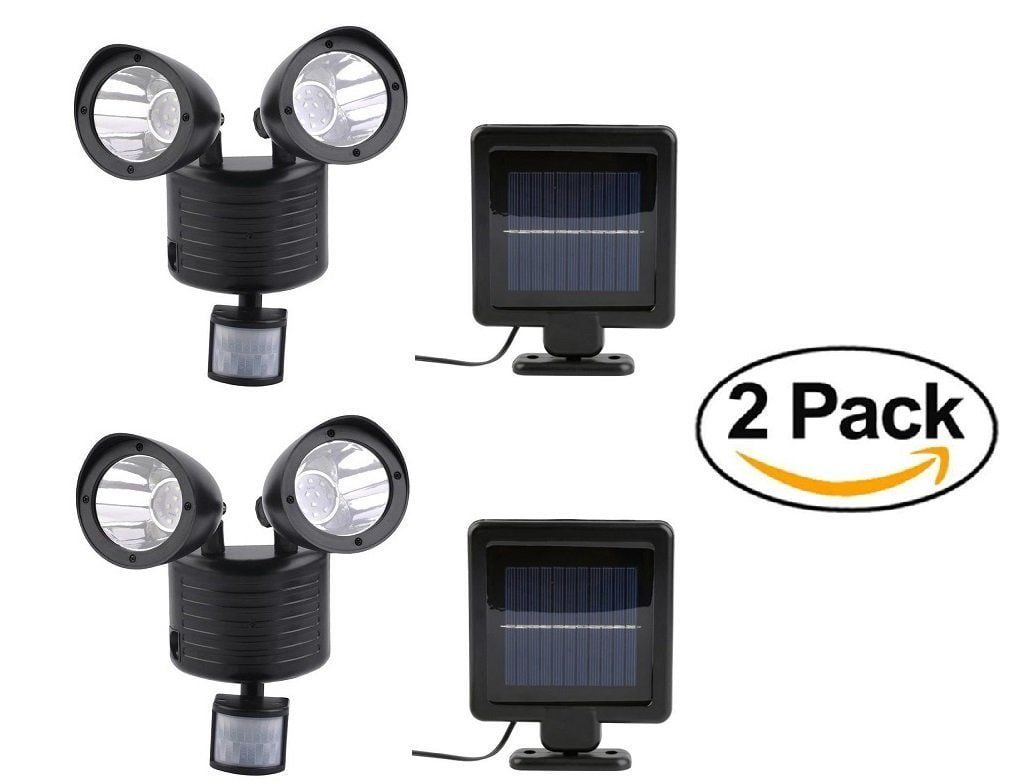 Set of 2 SMD LED Solar Powered Motion Sensor Light 22 LED 150 Lumens 60 80 Black Set of 2 SMD LED Solar Powered Motion Sensor Light 22 LED 150 Lumens 60 80 Black