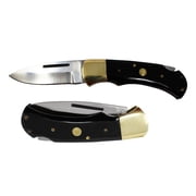 Set of 2 SS Lock Back Wood Handle Hunter 984113