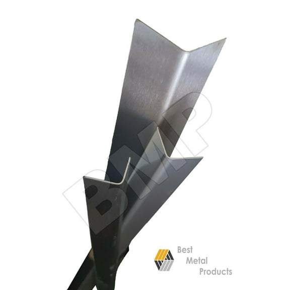 STAINLESS STEEL CORNER GUARD ANGLE KITCHEN NURSING 1x1x48" 20ga 304 0600113.1