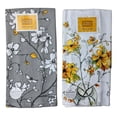 thumbnail image 1 of Set of 2 SWEET HOME Grey & Yellow Floral Terry Kitchen Towels by Kay Dee Designs, 1 of 3