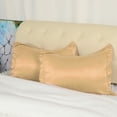 thumbnail image 1 of Set of 2 Satin Silk Pillowcases with Envelope Closure Gold King, 1 of 8