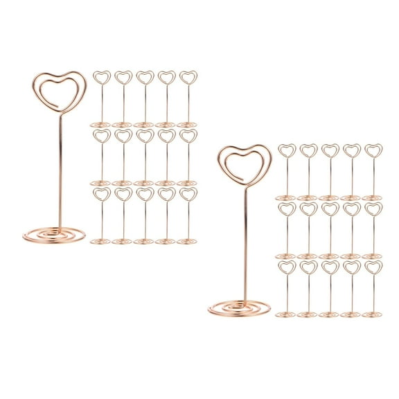 Set of 2 Seating Number Centerpieces Dining Room Table Golden