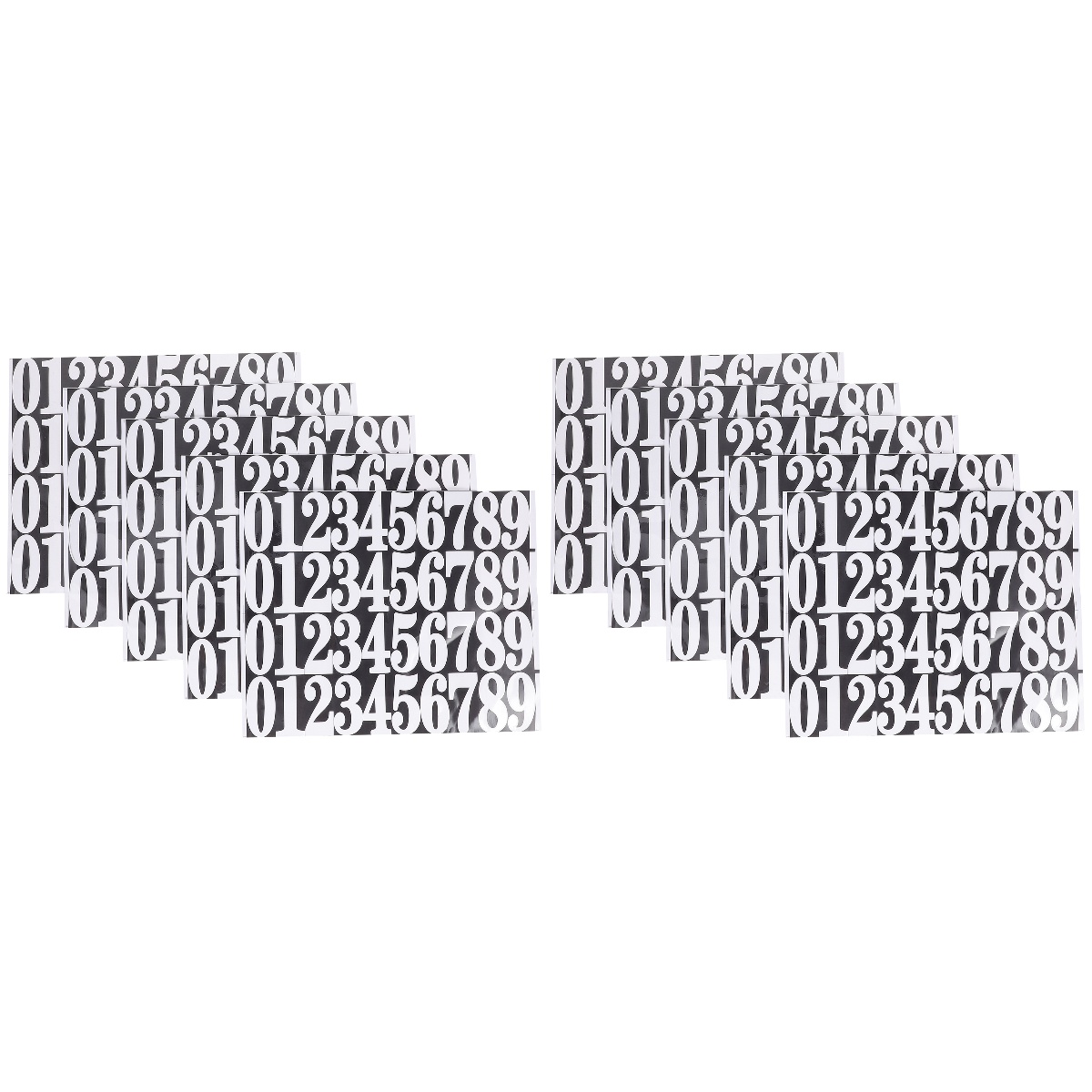 Set of 2 Self Adhesive Number Stickers Removable Labels Numbers ...