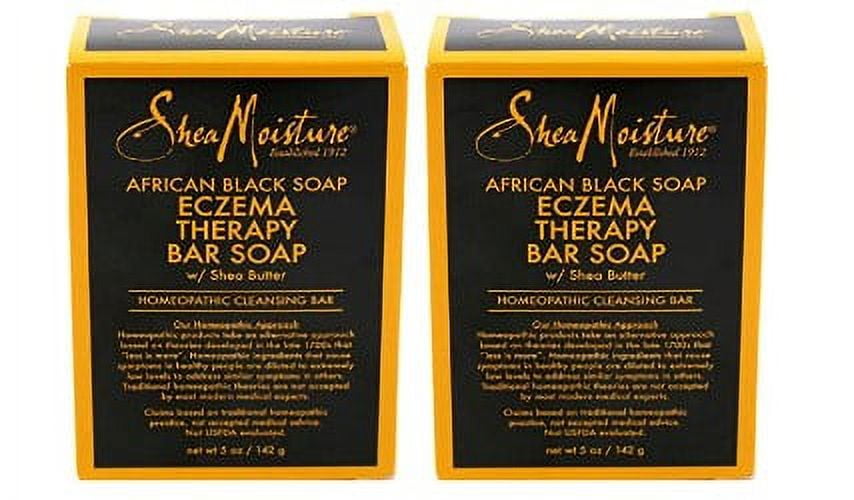(Set of 2) Shea Moisture African Black Soap Eczema Therapy Bar Soap 5