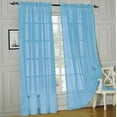 thumbnail image 1 of Sally Textiles Baby Blue Sheer Voile Curtain Panels, 55” x 84” (2 Panels), 1 of 1