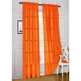thumbnail image 1 of Set of 2 Sheer Voile Window Curtain Panels, 84" Long, Orange., 1 of 1