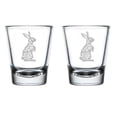 thumbnail image 1 of Set of 2 Shot Glasses 1.75oz Shot Glass Fancy Bunny Rabbit, 1 of 1
