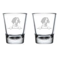 thumbnail image 1 of Set of 2 Shot Glasses 1.75oz Shot Glass Gift Peeking German Shorthaired Pointer Dog, 1 of 1