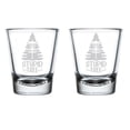 thumbnail image 1 of Set of 2 Shot Glasses 1.75oz Shot Glass Gift Stupid Tree Funny Disc Golf, 1 of 1
