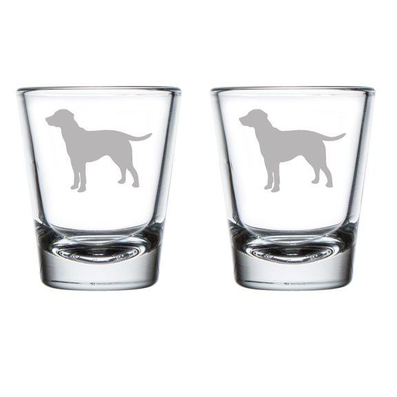 Set of 2 Shot Glasses 1.75oz Shot Glass Lab Labrador Retriever