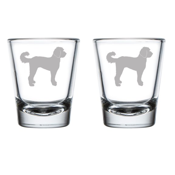 Set of 2 Shot Glasses 1.75oz Shot Glass Labradoodle