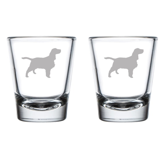 Set of 2 Shot Glasses 1.75oz Shot Glass Springer Spaniel