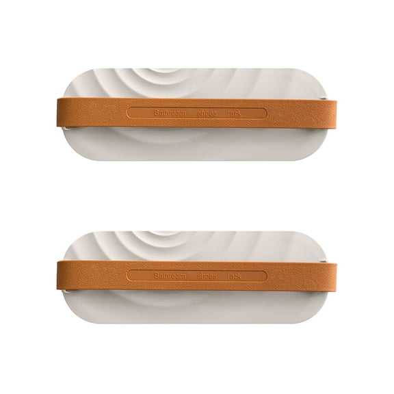 RENACLIPY White Wall-Mounted Shoe Rack Organizer, Space-Saving Multi-Function Shoe Storage, Easy Assembly, Set of 2