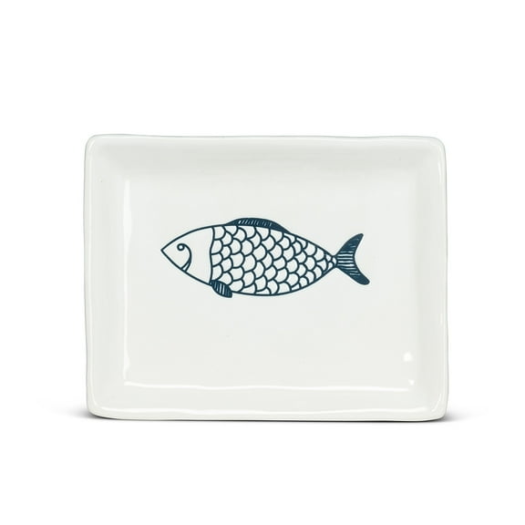 Set of 2 Small Rectangle Fish Plate
