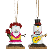 Set of 2 Smores DAY OF THE DEAD COUPLE Christmas Ornaments, by Midwest CBK