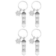 SKISUNO 4-Piece Zinc Alloy Snowboard Keychain Set - Backpack Charms and Trendy Accessories for Everyday Use