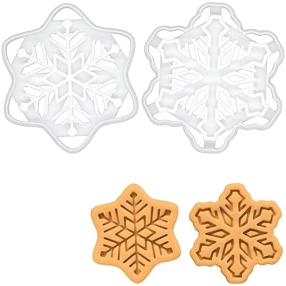 Set of 2 Snowflake cookie cutters (Style 1 and 2), 2 pieces - $$Home Decor, Kitchen, & Other