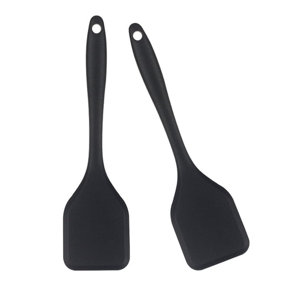 Set of 2 Soft Silicone Turner Sturdy Silicone Kitchen Spatula Soft Front Protects Pans Great for Daily Use