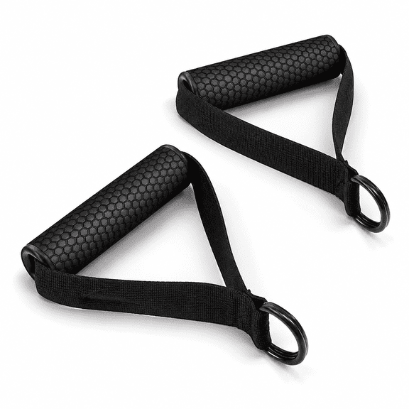 Set of 2 Solid ABS Core Grip Heavy Duty Gym Cable Machine Attachments