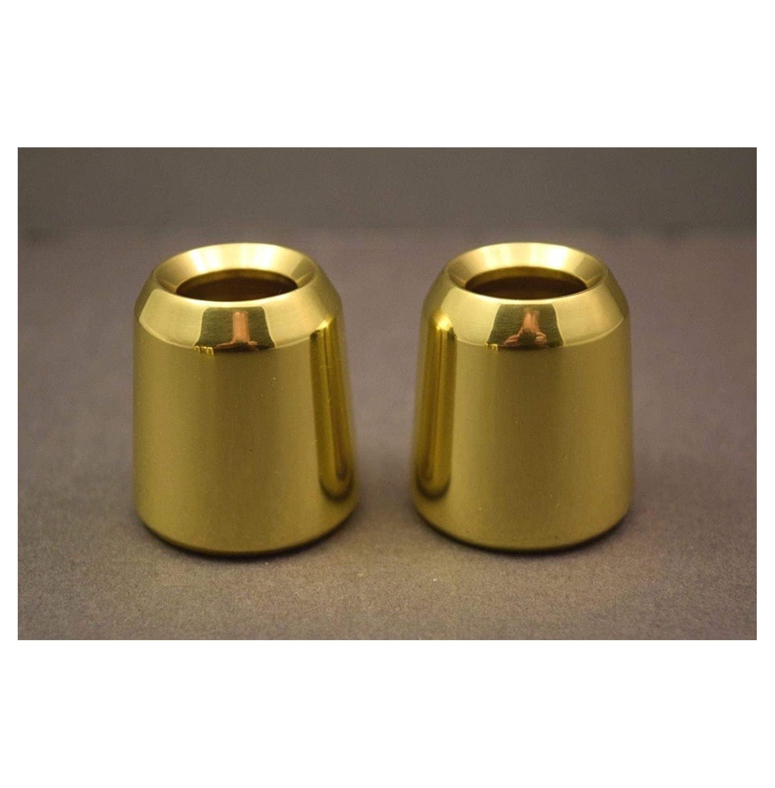 Set of 2 Solid Brass Candle Followers, Candle Toppers for 1" Diameter