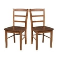 thumbnail image 1 of Set of 2 Solid Wood Madrid Ladderback Chairs in Distressed Oak, 1 of 11