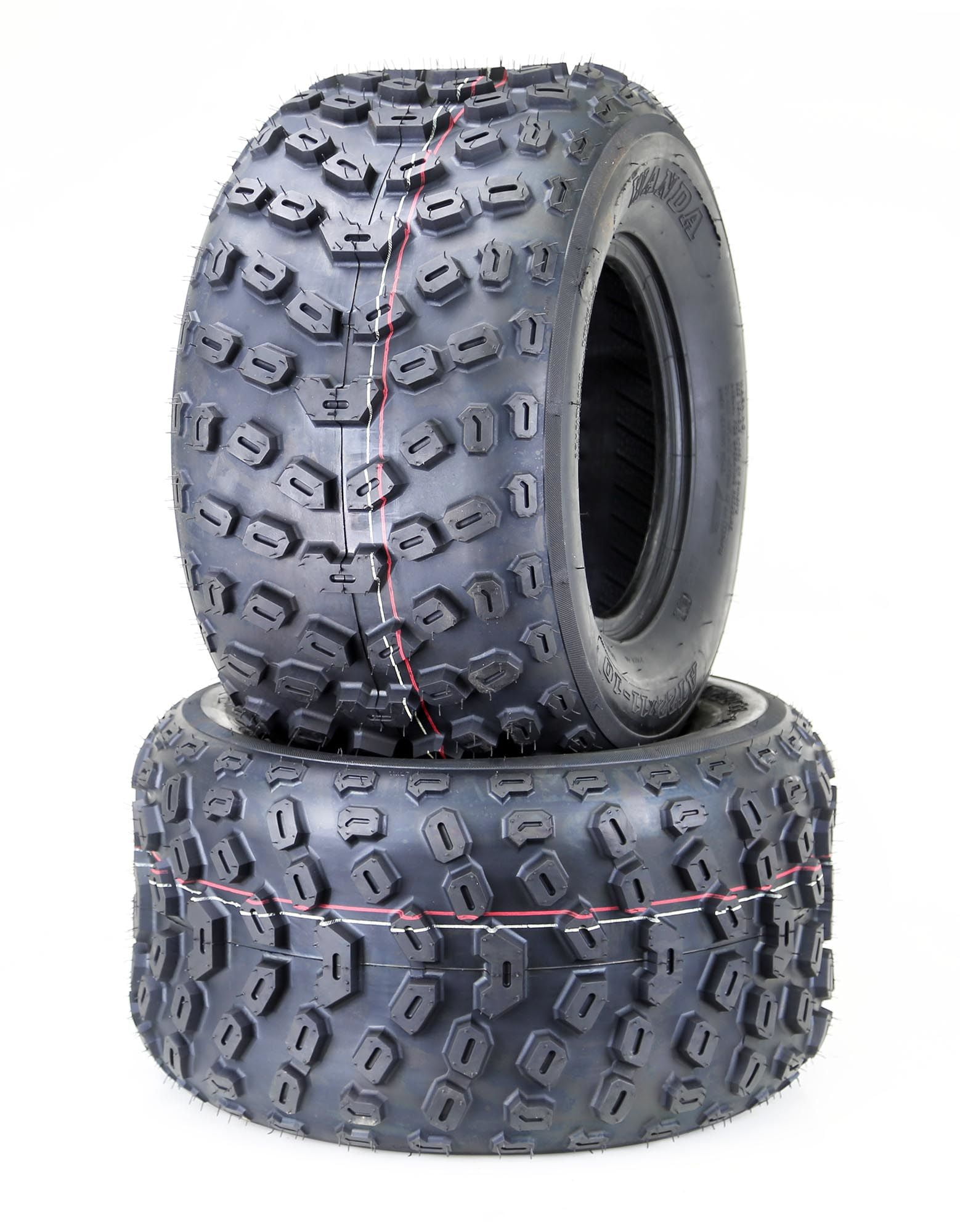 Wanda Set of 4 Sport ATV Tires 21x7-10 21x7x10 Front 22x11-10 22x11x10 Rear 4PR