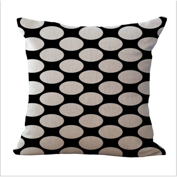 Set of 2 Square Geometric Pattern Throw Pillow (With or Without Inserts)