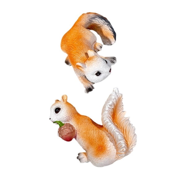 Set of 2 Resins Squirrels Pots Hangers Figurines Ornaments for Living Room Balconies or Garden Decors Use