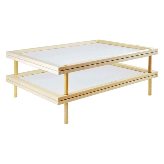 Set of 2 Stackable Food Dryers to Assemble into a 2-Tier Food-Dryer Rack