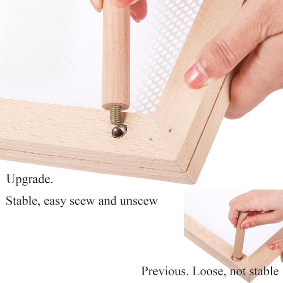 Set of 2 Stackable Wood Pasta Herb Drying Rack, Food Dryer Stand with Net for Drying Seeds, Herb, Bud$$Home Decor, Kitchen, & Other