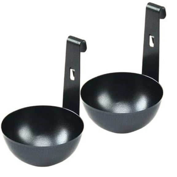 Set of 2 Stainless Steel Eggs Poachers Functional Hangable Poached Eggs Cups for Soft Boiled Eggs Convenient Use