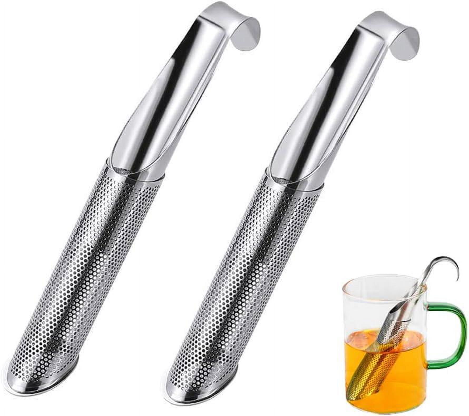 Set of 2 Stainless Steel Tea Filters Reusable Tea Diffuser Long Handled ...