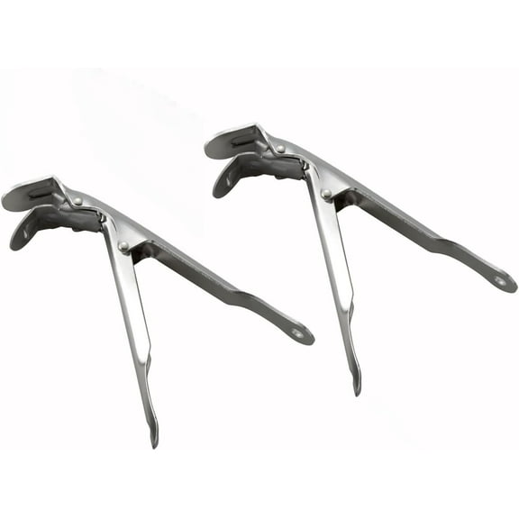 Set of 2 Steel Pizza Pan Gripper- Deep Dish Oven Gripper Clip Tongs for Oven Microwave Clamp Deep Dish Pans Pot Lifter Baking Tool and Kitchen