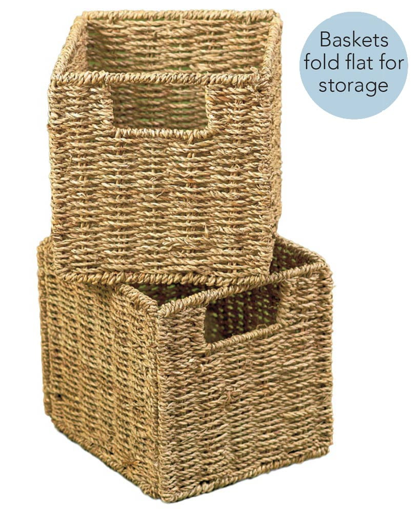 Flat on sale storage baskets