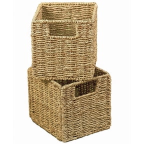 Narrow Storage Tower with 6 Shelves or Set of 2 Wicker Baskets