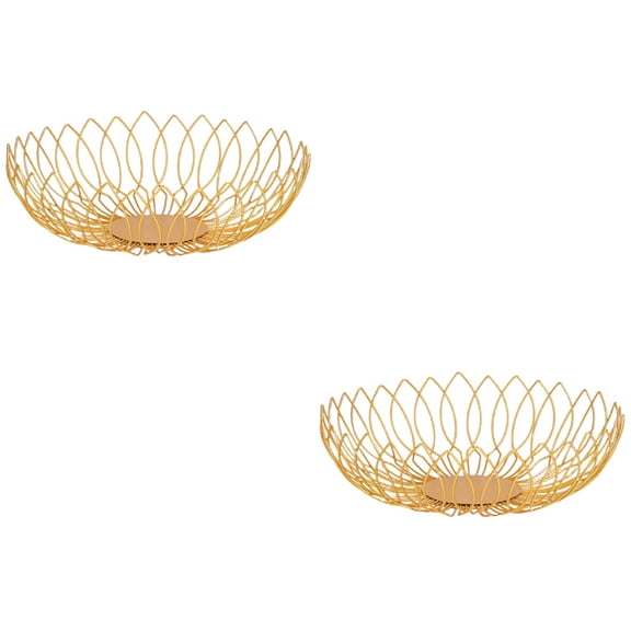 Set of 2 Storage Tray Practical Basket Countertop Decoration
