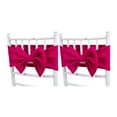 thumbnail image 1 of Set of 2 Stretchable Chair Sashes Bows Tie with Elastic for Weddings Party Decorations for Various Chair Types, 1 of 8