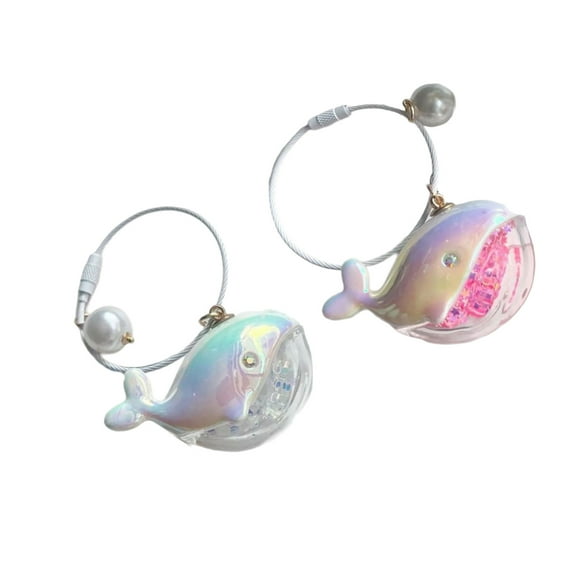 Set of 2 Stylish Whale Keychain Set Eye Catching Key Jewelry Waterproof Key Rings Suitable for Youthful Trendsetters