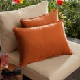 thumbnail image 1 of Set of 2 Sunbrella Canvas Rust Orange Outdoor Lumbar Pillow, 20", 1 of 2