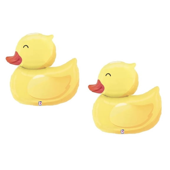 Set of 2 Sweet Yellow Rubber Ducky Ducks Baby Shower Birthday Party 26" Foil Party Balloons