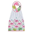 thumbnail image 1 of Set of 2 TROPICAL FLAMINGO Terry Kitchen Tie Towels by Kay Dee Designs, 1 of 1
