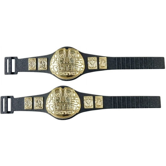 Set of 2 Tag Team Championship Belts for WWE & AEW Wrestling Action Figures