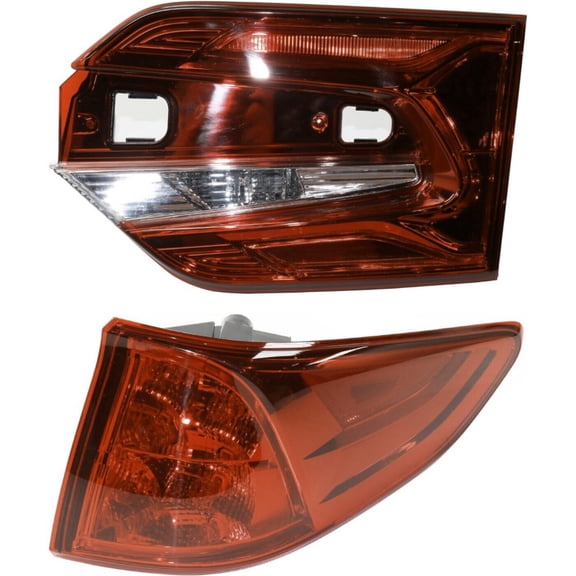 Set of 2 Tail Lights Taillights Taillamps Brakelights Passenger Right Side Pair