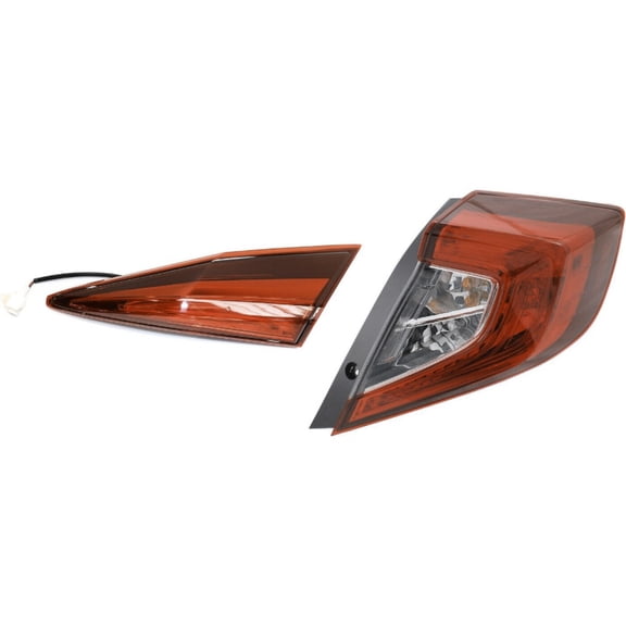 Set of 2 Tail Lights Taillights Taillamps Brakelights Passenger Right Side Pair